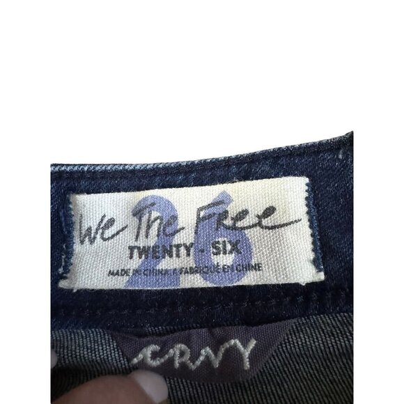 WE THE FREE people CRVY bell bottom jeans size 26 lace up detail in back - Picture 7 of 9